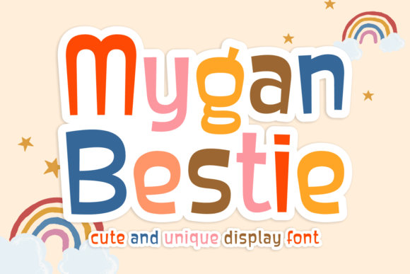 Mygan Bestie: A Playful Display Typeface for Friendly Brand Identities