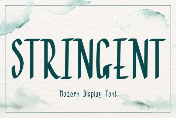 Stringent: A Modern Display Font for Bold Brand Identities
